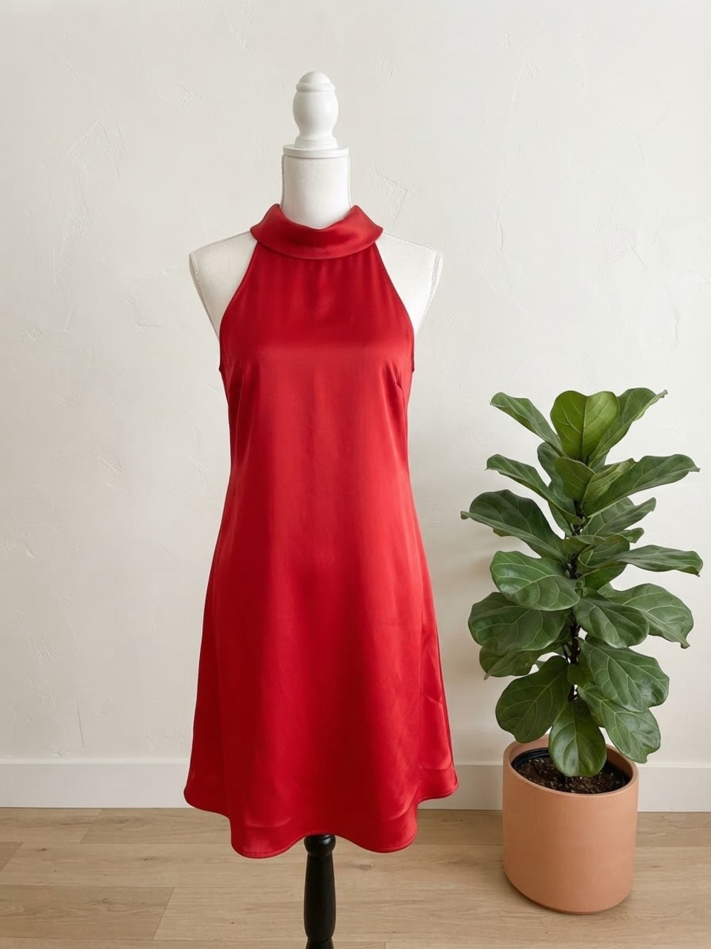 Banana Republic Red Halter Mini Dress - Picture 2 of 8